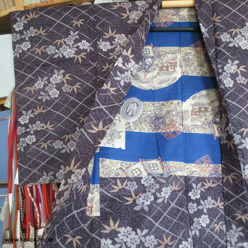 Bambus über Gitter Haori Kimono Jacke