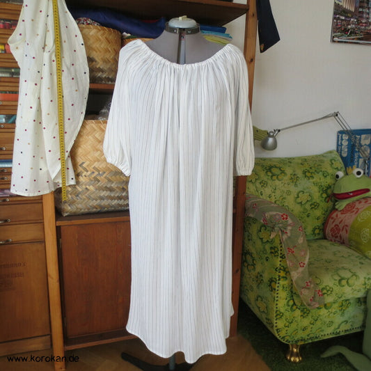 Zero Waste nur gerade Bahnen loses Viscose Krepp Kleid , One Size Fits all