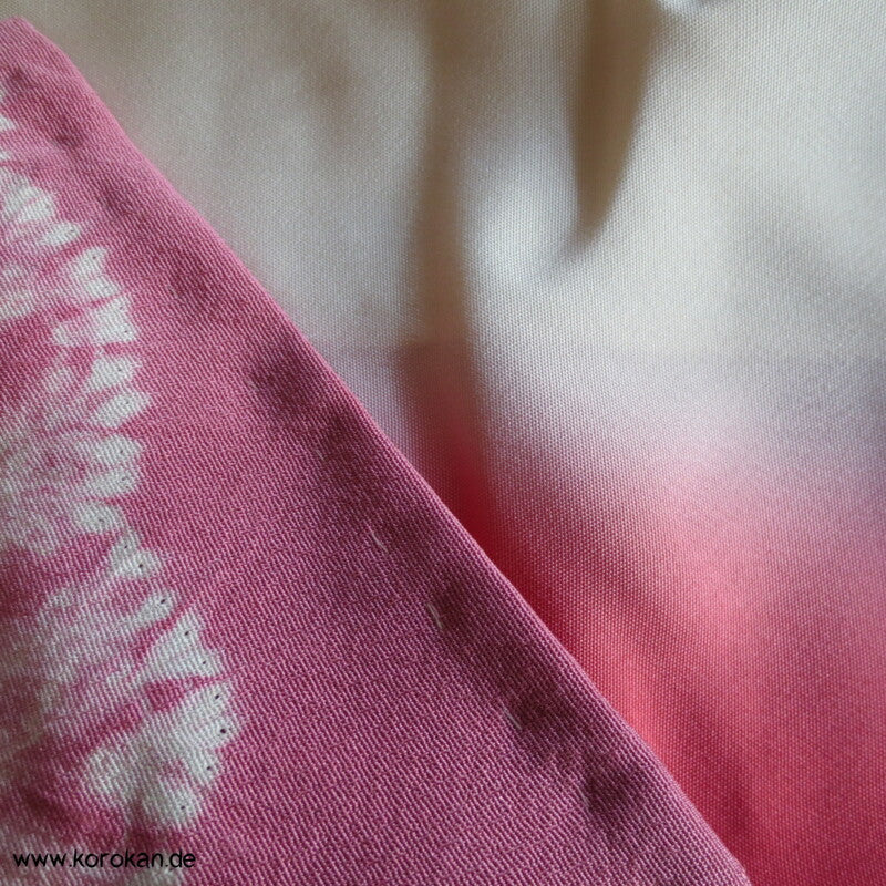 gewebte und Shibori Wolken Seidendamast Komon Kimono