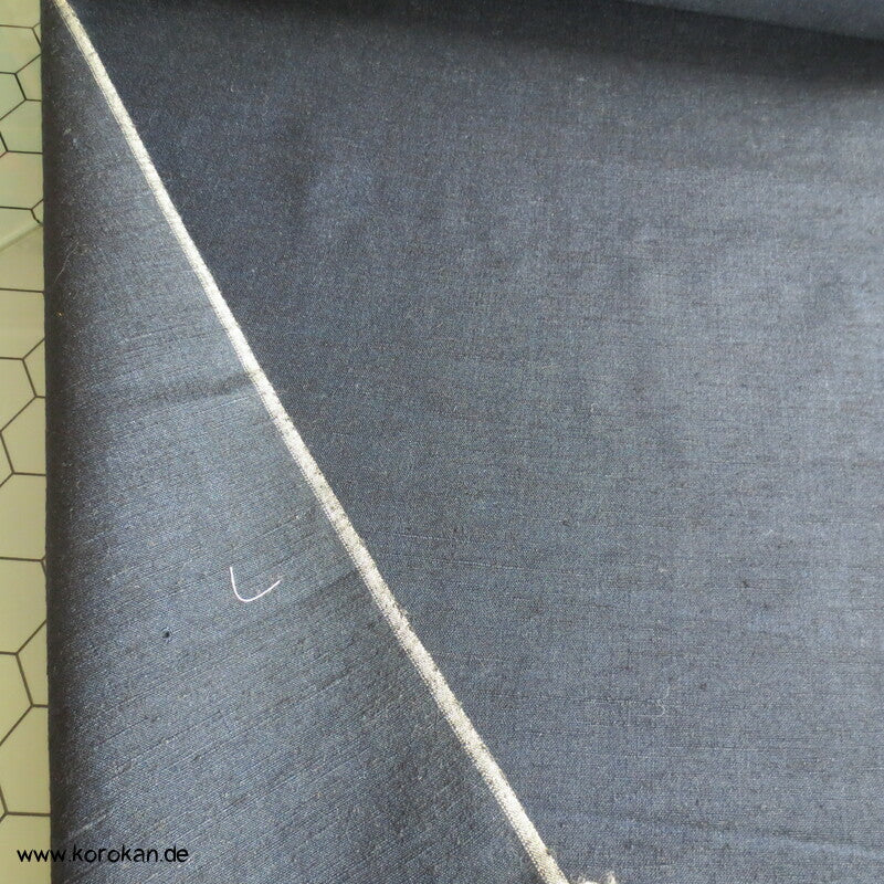 Tanmono Stoffrolle indigo feine Tsumugi Kimono Seide Ensemble Ballen