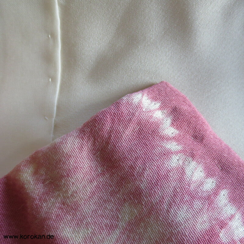 gewebte und Shibori Wolken Seidendamast Komon Kimono