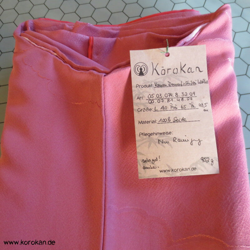 gewebte und Shibori Wolken Seidendamast Komon Kimono