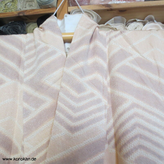 Diamantmuster Shibori Seidendamast Komon Kimono