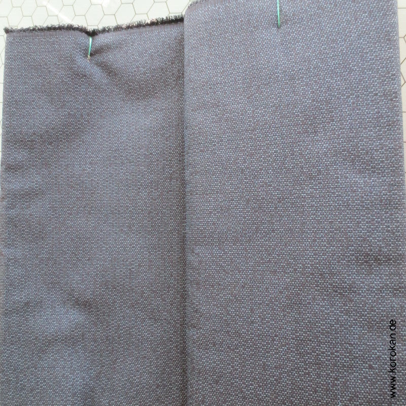 Tanmono Stoffrolle indigo feinkarierte Kasuri Tsumugi Kimono Seide Ensemble Ballen