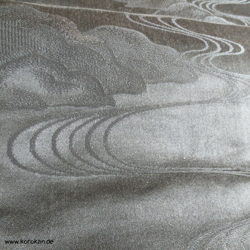 schwarz gewebte Uferlandschaft Chuya Fukuro Obi