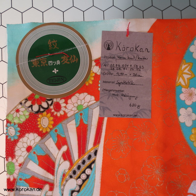 Wasserräder, Wellenkämme silber gold Kinder Kimono Stoff
