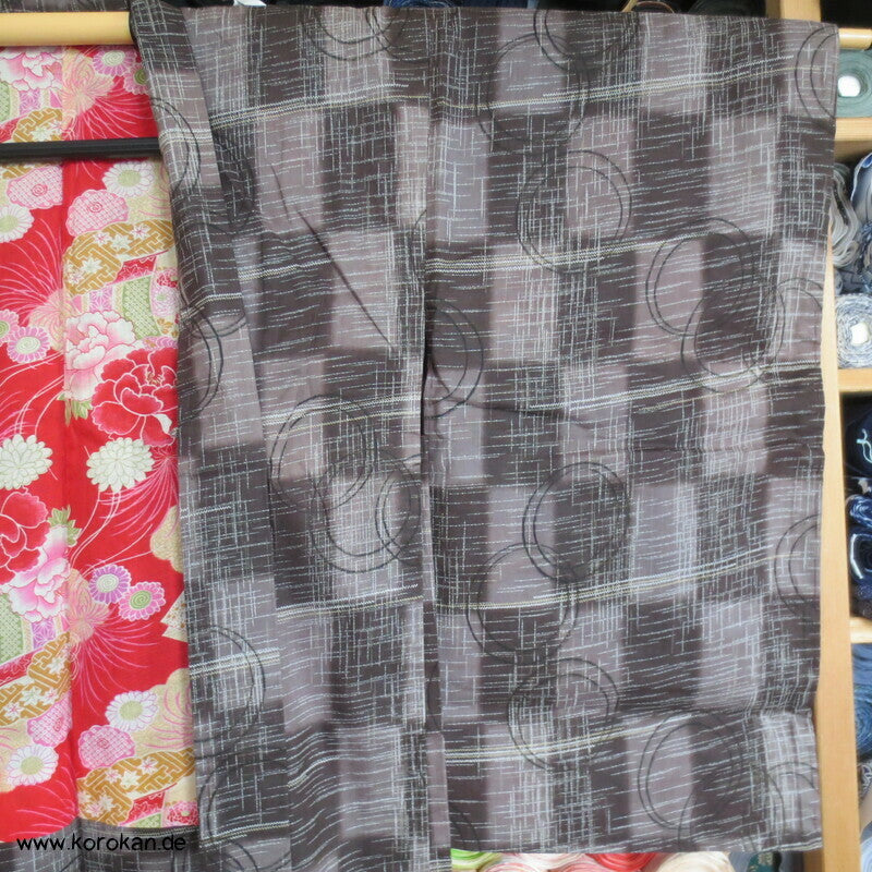 Art Deco Kreise über Karo Haori Kimono Jacke