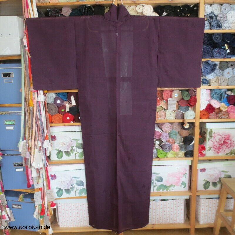 Reisgarben japanischer Hitoe Kimono, Sha Seide Drehergewebe
