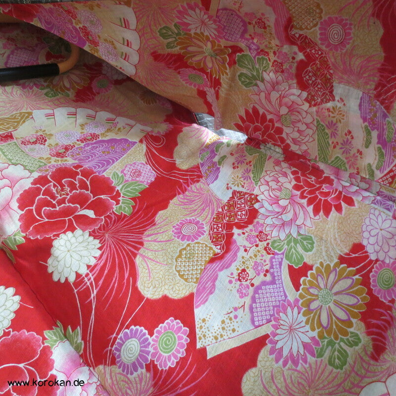 Art Deco Kreise über Karo Haori Kimono Jacke