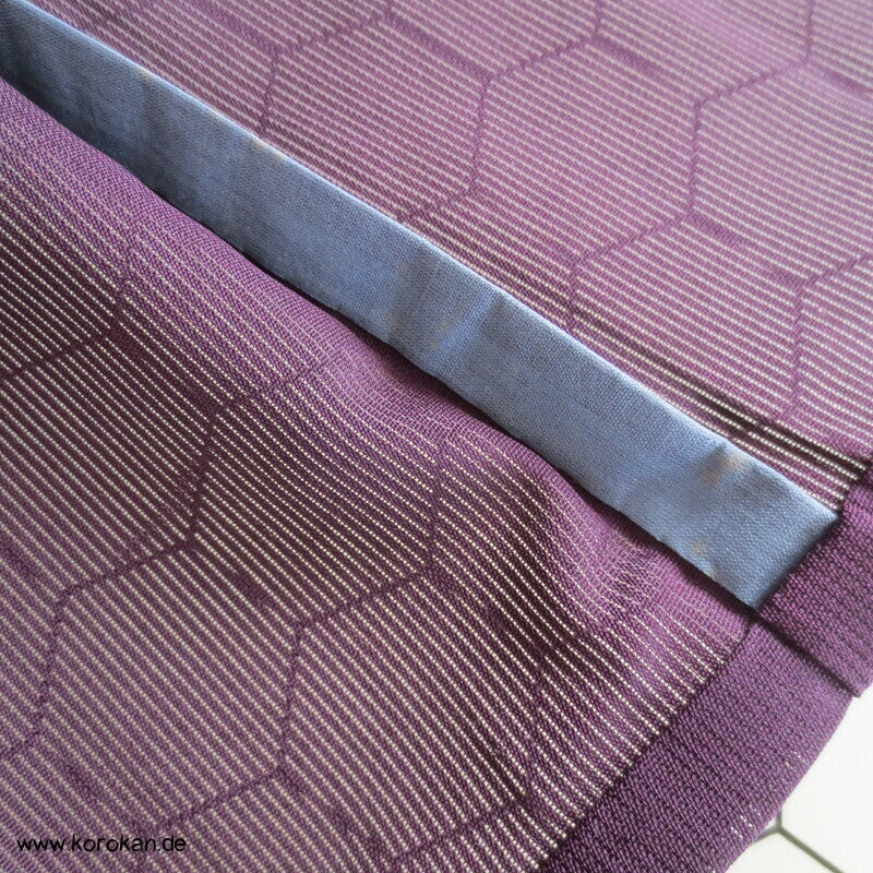 Reisgarben japanischer Hitoe Kimono, Sha Seide Drehergewebe