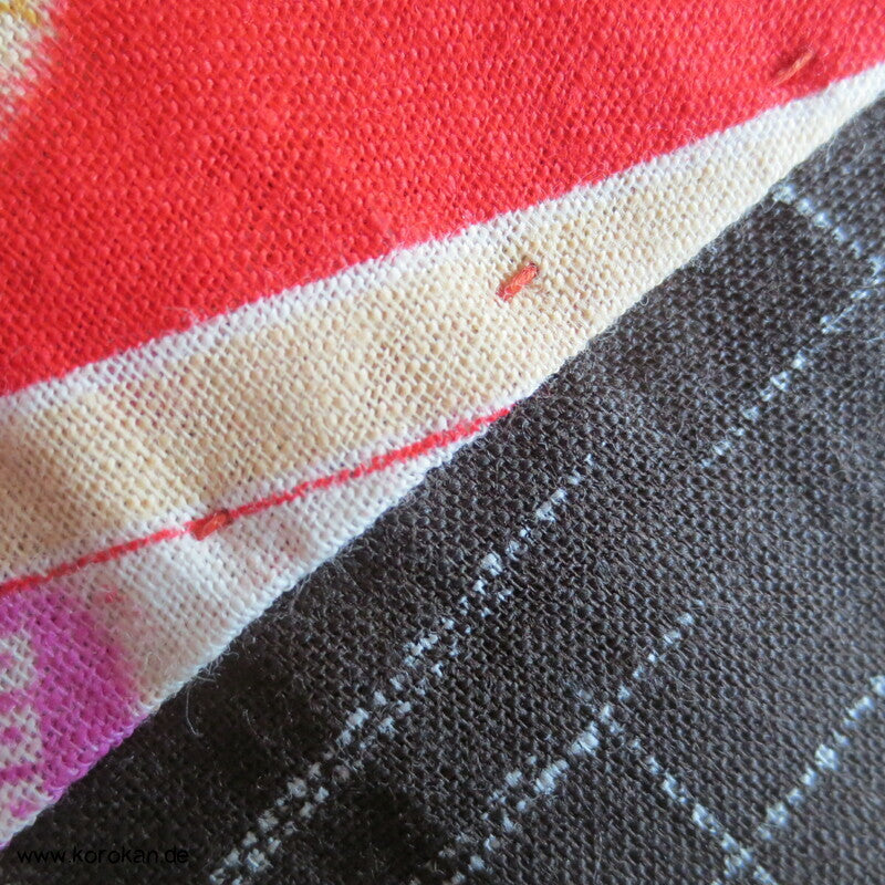 Art Deco Kreise über Karo Haori Kimono Jacke