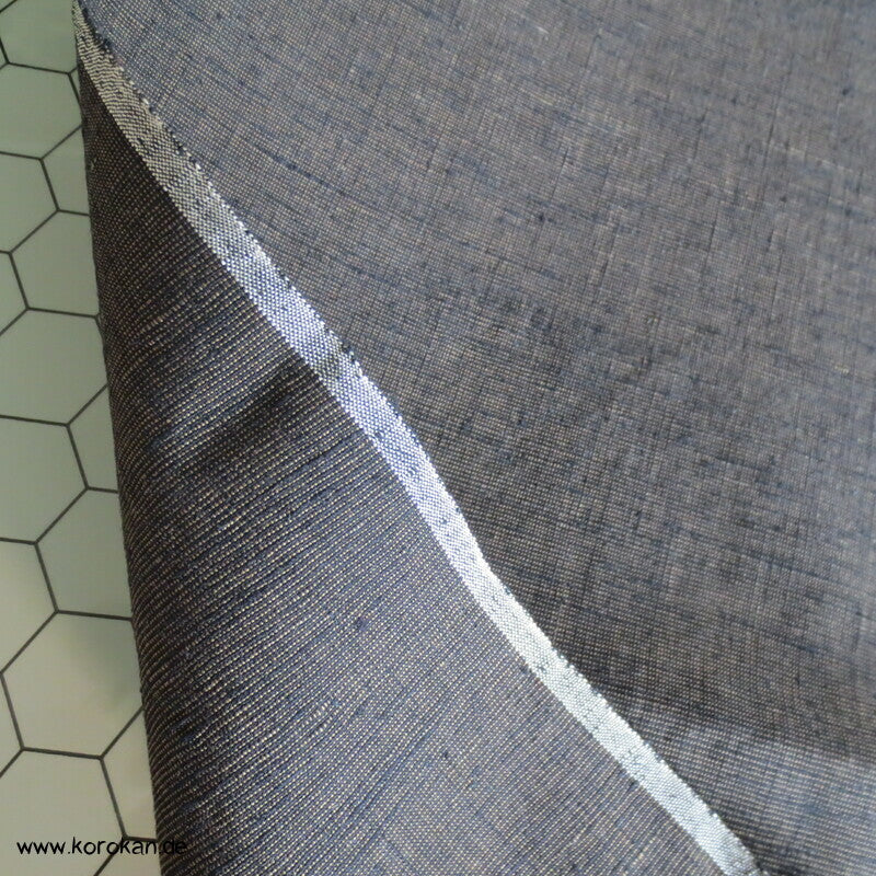 Tanmono Stoffrolle dunkelbrauner Tsumugi Kimono Seide Ballen