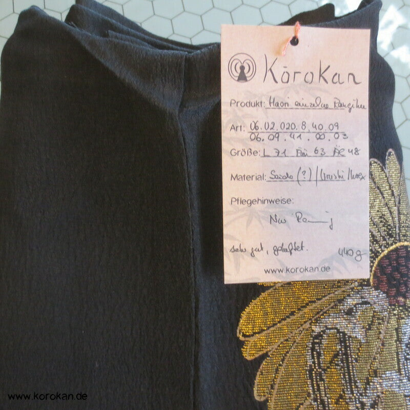 einzelne Urushi Blüten Haori (Abend - ) Jacke Seidenbrokat