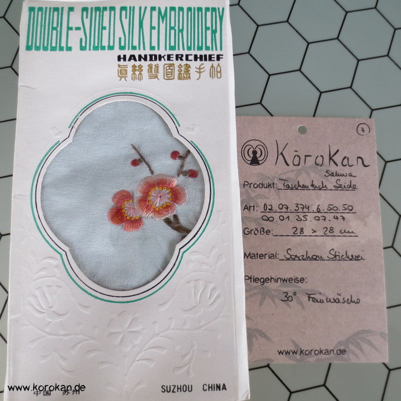 chinesische Taschentücher Seide, doppelseitige Souzhou Stickerei
