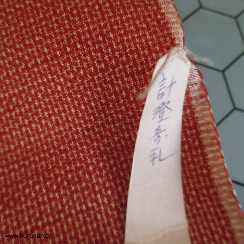 Tanmono Stoffrolle persimmon melierter Tsumugi Kimono Seide Ballen