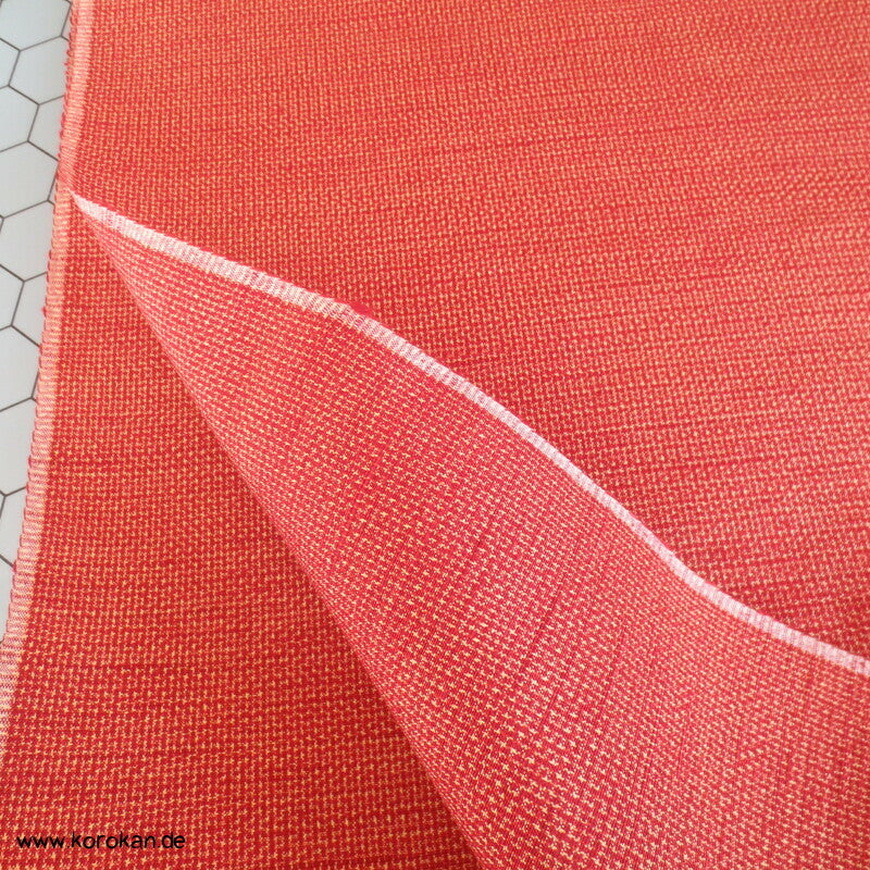 Tanmono Stoffrolle persimmon melierter Tsumugi Kimono Seide Ballen