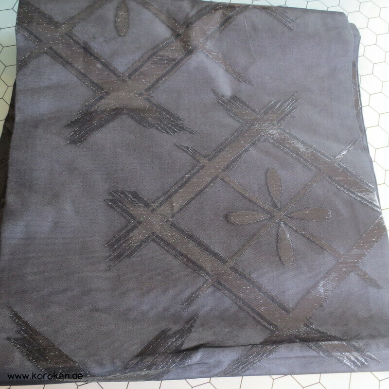 schwarzer Chuya Fukuro Obi, Igeta Gittermuster in Urushi Lack