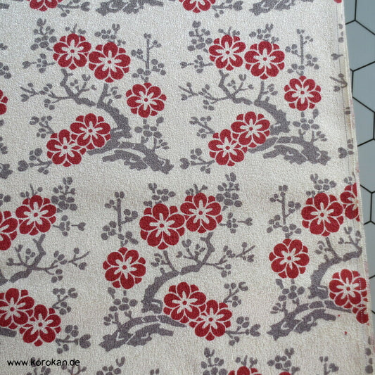 Umezweige Blockdruck Seidencrepe Tanmono