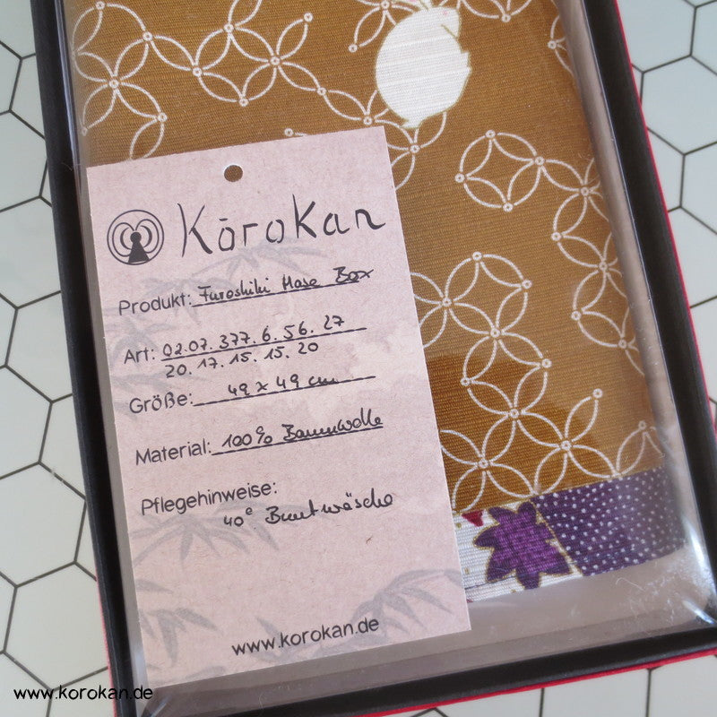 Hasen Furoshiki japanisches Tragetuch in Box