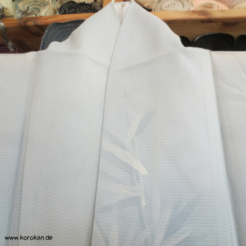 blasseisblauer Bambus Hitoe Kimono Rho Seide