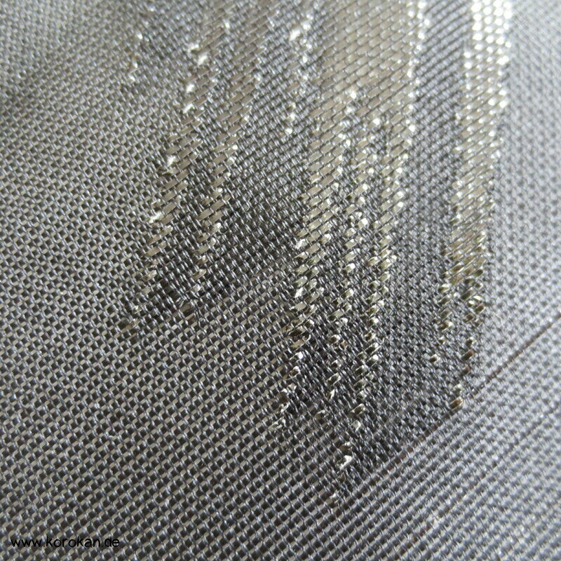 schwarzer Chuya Fukuro Obi, Igeta Gittermuster in Urushi Lack