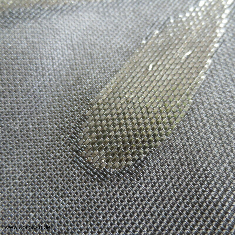 schwarzer Chuya Fukuro Obi, Igeta Gittermuster in Urushi Lack