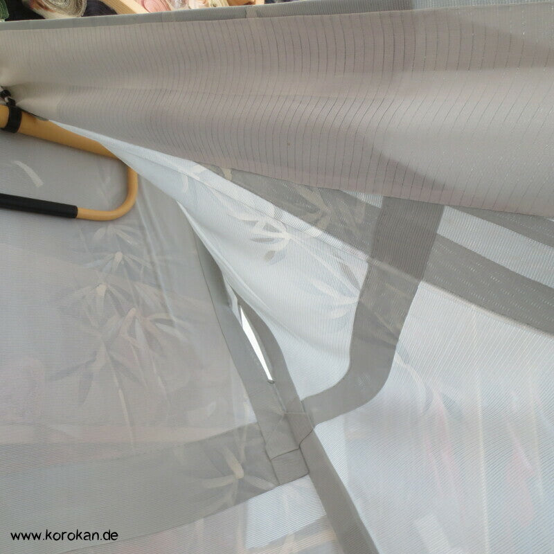 blasseisblauer Bambus Hitoe Kimono Rho Seide