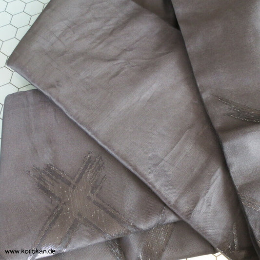 schwarzer Chuya Fukuro Obi, Igeta Gittermuster in Urushi Lack