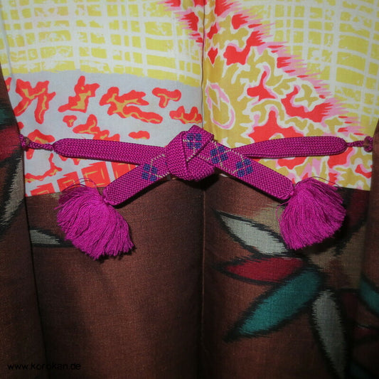 Bambus Meisen Seiden Haori Jacke, mit Himo