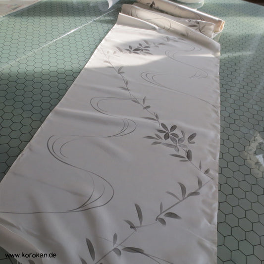 handgemalte Zweige oberes Pongé Seide Haori Futter