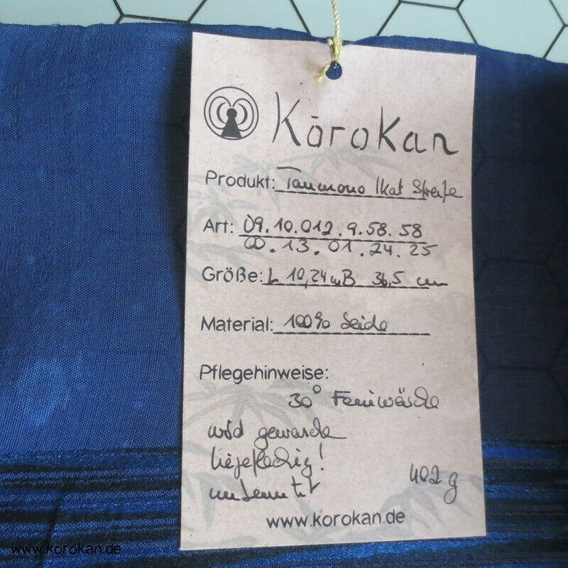 Kasuri Satin Streifen in Kimono Sha Seide Stoffrolle