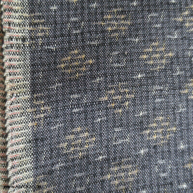 Tanmono Kimono Stoffrolle Tsumugi Seide Kasuri Karo