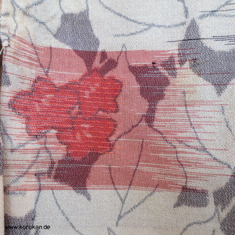 wilde Kasuri Ahornblätter Hitoe Kimono