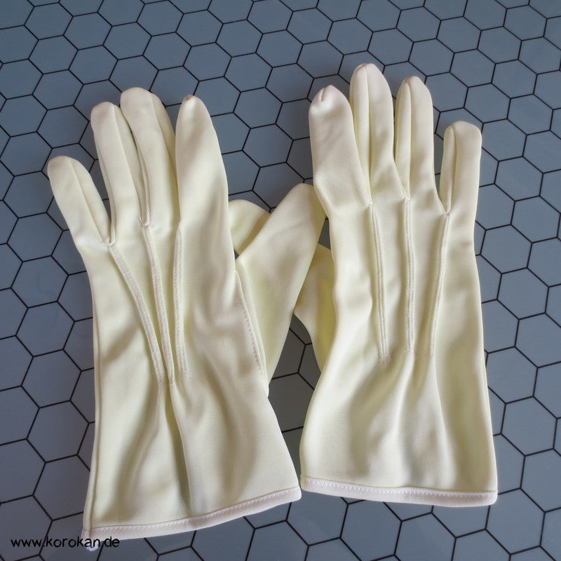 Handschuhe, hellgelb, synthetische Strickware