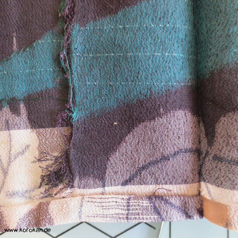 wilde Kasuri Ahornblätter Hitoe Kimono