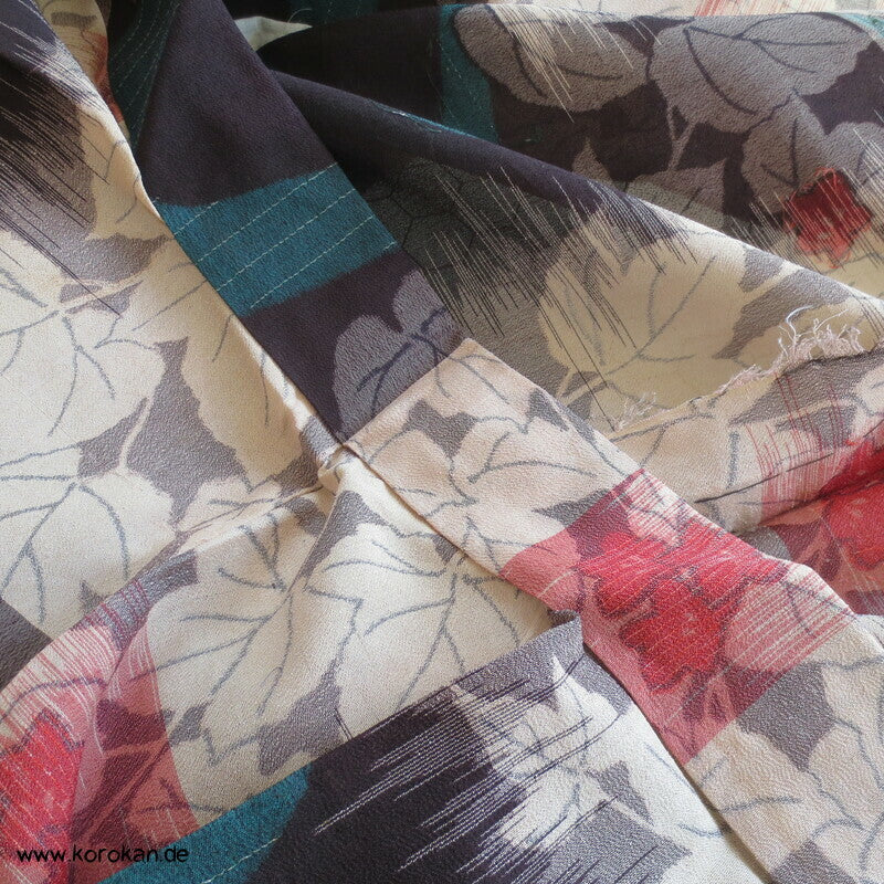 wilde Kasuri Ahornblätter Hitoe Kimono