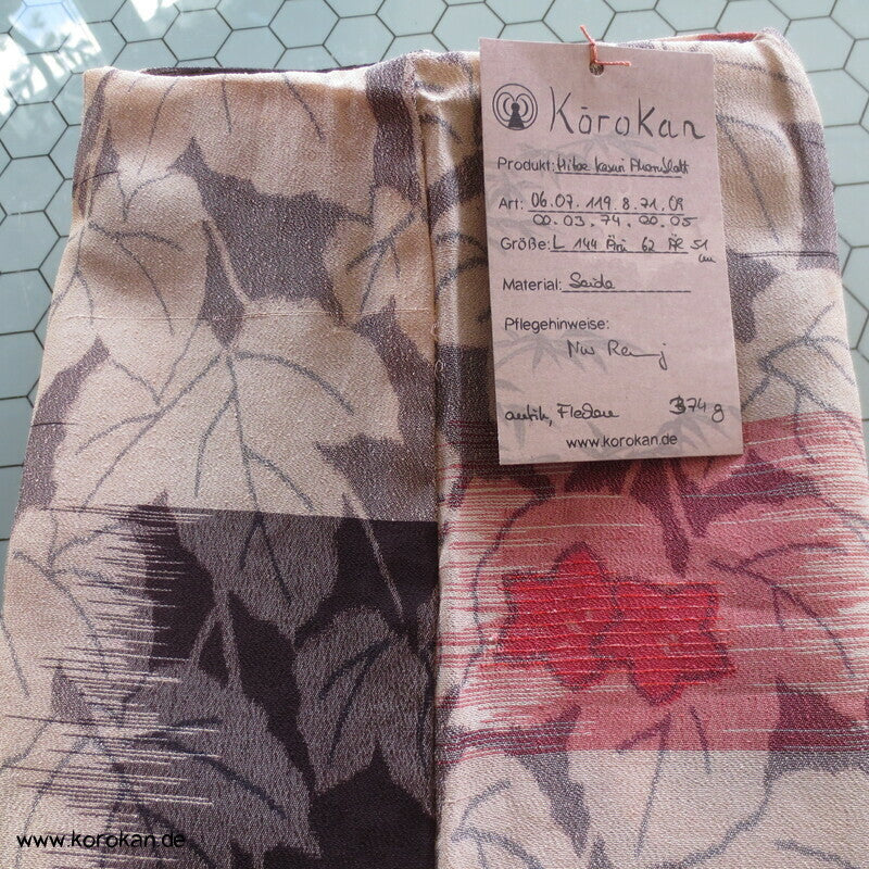 wilde Kasuri Ahornblätter Hitoe Kimono