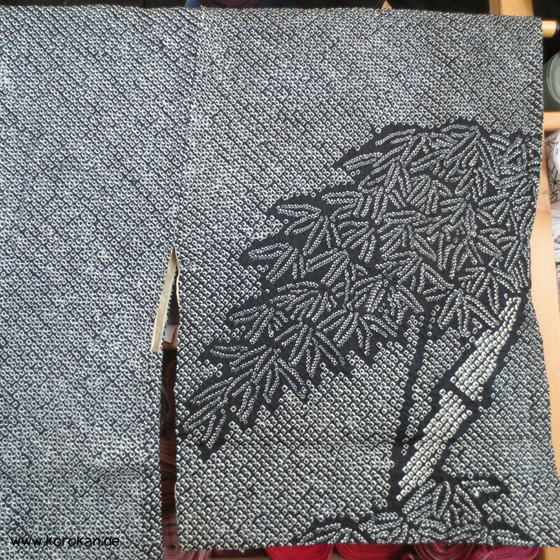 Full Shibori Bambusbusch Haori Jacke - mit Himo