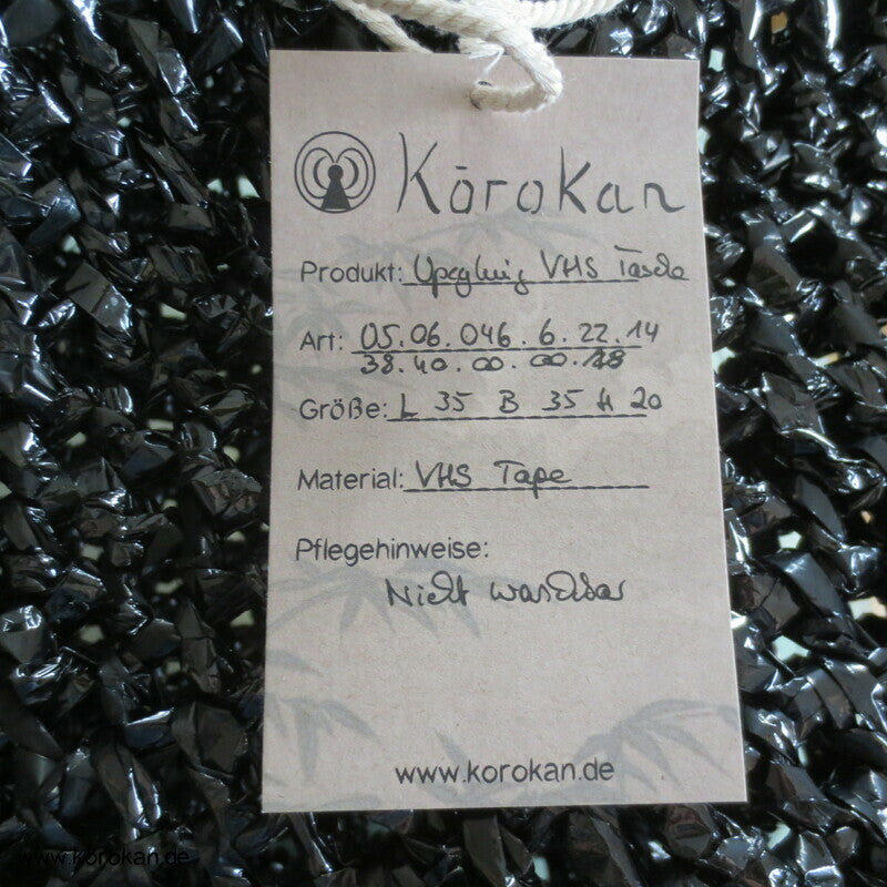 Upcycling VHS Tape Einkauftasche Shopper