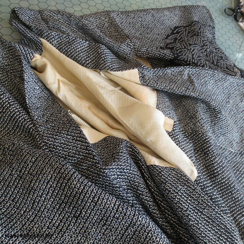 Full Shibori Bambusbusch Haori Jacke - mit Himo