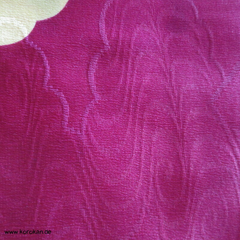 Schneeflocken auf pink Haori Kimono Jacke Blüten Seidendamast
