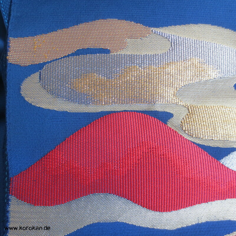 abstrakte Welle auf blau Nagoya Obi