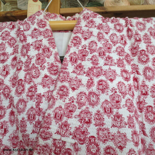 Nemaki Schlaf Kimono, Wappendruck rot