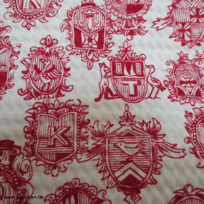 Nemaki Schlaf Kimono, Wappendruck rot