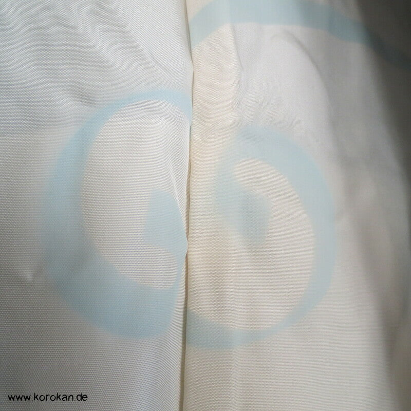 handgemalten Wiesenblumen auf türkis Seiden Haori Kimono Jacke, mit Himo