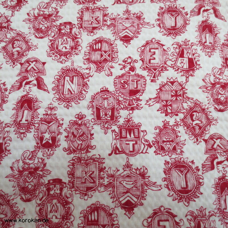 Nemaki Schlaf Kimono, Wappendruck rot