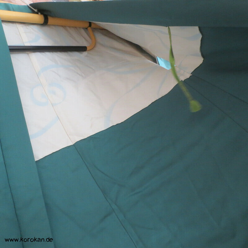 handgemalten Wiesenblumen auf türkis Seiden Haori Kimono Jacke, mit Himo