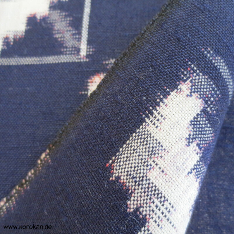 Pinien Kasuri Kimono Wolle Stoffrolle