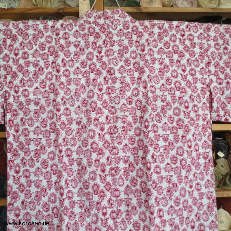 Nemaki Schlaf Kimono, Wappendruck rot