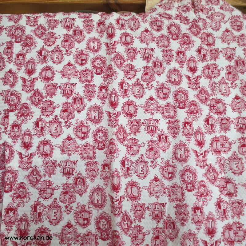 Nemaki Schlaf Kimono, Wappendruck rot